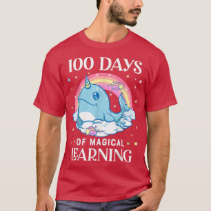 100 dagen schoolNarwhal Unicorn Girls 100e dag T-shirt