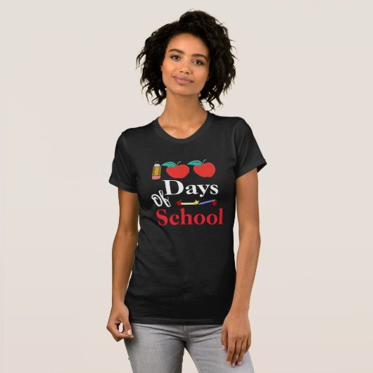 100 dagen schoolontwerp t-shirt (Voorkant volledig)