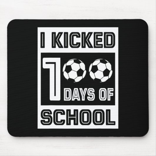 100 dagen schoolplezier 100 dagen voor voetbal muismat (Voorkant)
