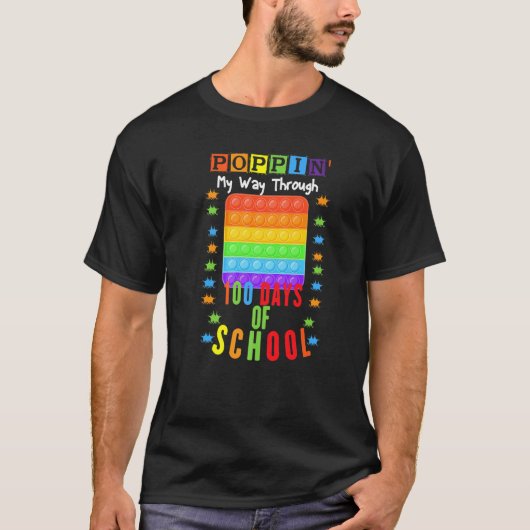100 dagen schoolpopulatie Kinder jongens meisjes T-shirt (Voorkant)