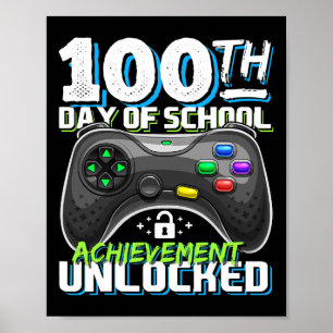 100 dagen schoolprestatie ontgrendeld videospel poster