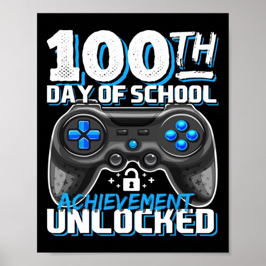100 dagen schoolrealisatie ontgrendeld videospel poster (Voorkant)