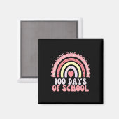100 dagen schoolregenboog 100e dag 100 magneet (Voorkant / Achterkant)