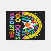 100 dagen schoolregenboog 100ste dag schooljongen fleece deken (Voorkant (Horizontaal))