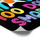 100 dagen schoolregenboog 100ste dag schooljongen poster (Hoek)