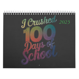 100 dagen schoolregenboogontwerp verpletterd kalender
