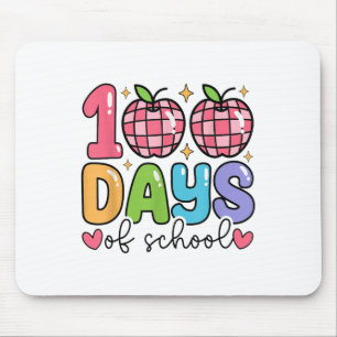 100 dagen schoolretro disco docent Kinder Happy Muismat