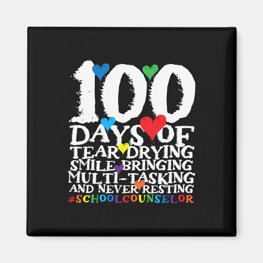 100 dagen schoolschoolconsulent magneet (Voorkant)