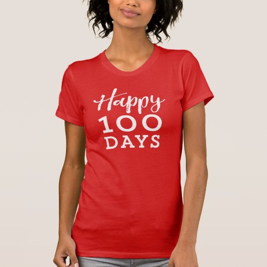 100 dagen schoolshirt t-shirt (Voorkant)