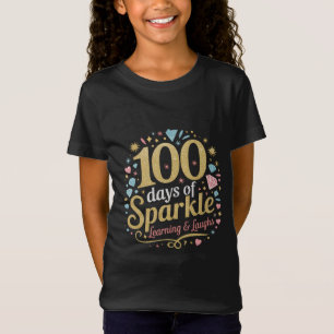 100 dagen schoolsprankeling leren en lachen t-shirt