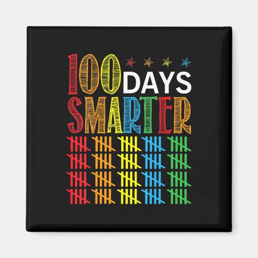 100 dagen schooltelling markeert 100 dagen slimmer magneet (Voorkant)