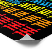 100 dagen schooltelling markeert 100 dagen slimmer poster (Hoek)