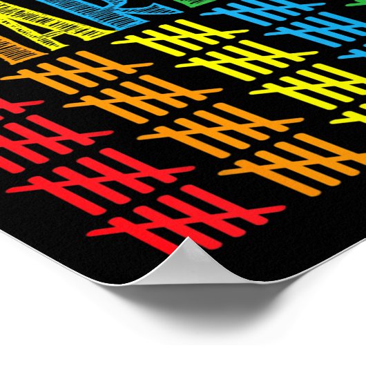 100 dagen schooltelling markeert 100 dagen slimmer poster (Hoek)