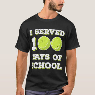 100 dagen schooltennisjongens leraar Kinderen 10 T-shirt