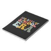 100 dagen schooltijd era groovy leraar kinderen notitieblok (Linkerzijde)
