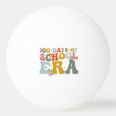 100 dagen schooltijd Groovy leraar kinderen Pingpongbal (Voorkant)