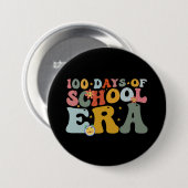 100 dagen schooltijd Groovy leraar kinderen Ronde Button 7,6 Cm (Voorkant /achterkant)