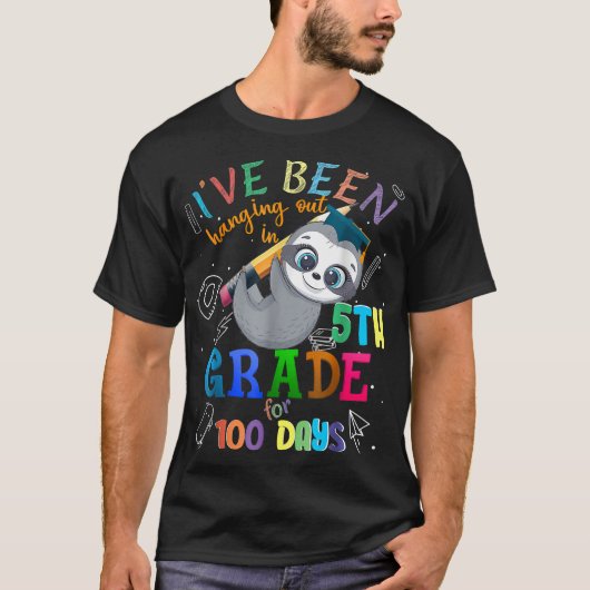 100 dagen schooltijd in 5e klas t-shirt (Voorkant)