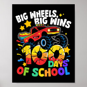 100 dagen schooltruck 100ste dag schooljongens poster