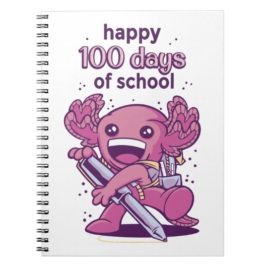 100 dagen schooluitnodiging notitieboek (Voorkant)
