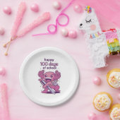100 dagen schooluitnodiging papieren bordje (Feest)
