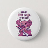 100 dagen schooluitnodiging ronde button 5,7 cm (Voorkant)