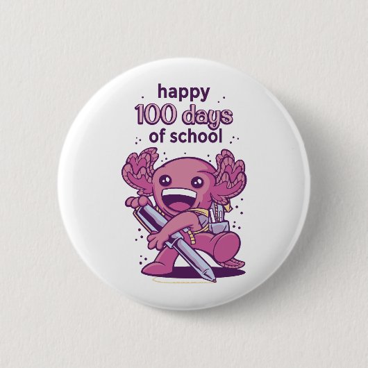 100 dagen schooluitnodiging ronde button 5,7 cm (Voorkant)