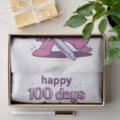 100 dagen schooluitnodiging tissuepapier (Geschenk)
