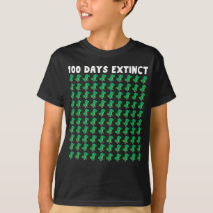 100 dagen schooluitsterven dinosaurus trex grappig t-shirt