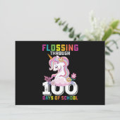 100 dagen schoolUnicorn Kaart (Staand voorkant)