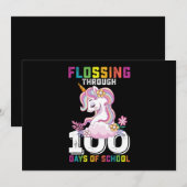 100 dagen schoolUnicorn Kaart (Voorkant / Achterkant)