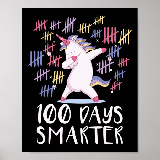 100 dagen schoolUnicorn Poster (Voorkant)