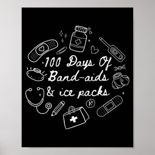 100 dagen schoolverpleegster 100 dagen pleisters i poster