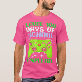 100 dagen schoolvideo gaming 100e dag leerlingbaan t-shirt