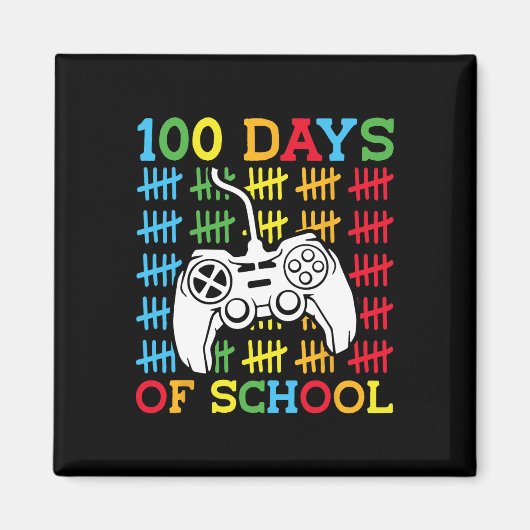 100 dagen schoolvideogames Controller gaming K Magneet (Voorkant)