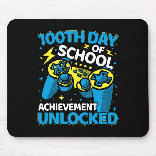 100 dagen schoolvideospelcontrollermeisje muismat (Voorkant)