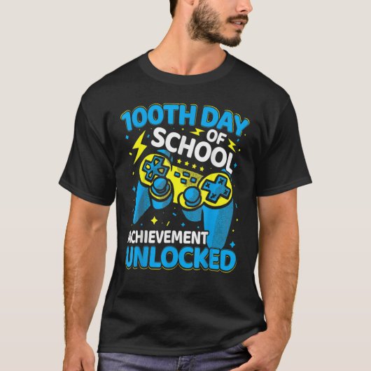 100 dagen schoolvideospelcontrollermeisje t-shirt (Voorkant)
