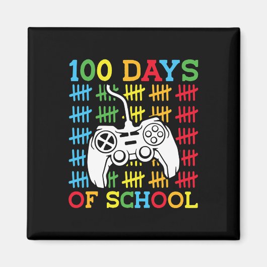 100 dagen schoolvideospellen Controller Gaming K Magneet (Voorkant)