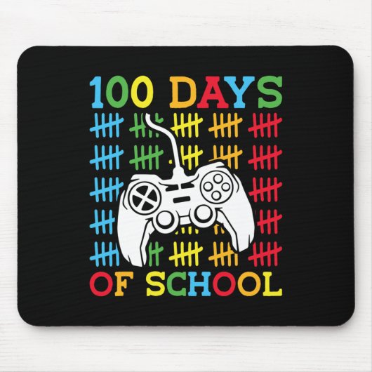 100 dagen schoolvideospellen Controller Gaming K Muismat (Voorkant)