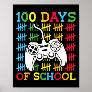 100 dagen schoolvideospellen Controller Gaming K Poster