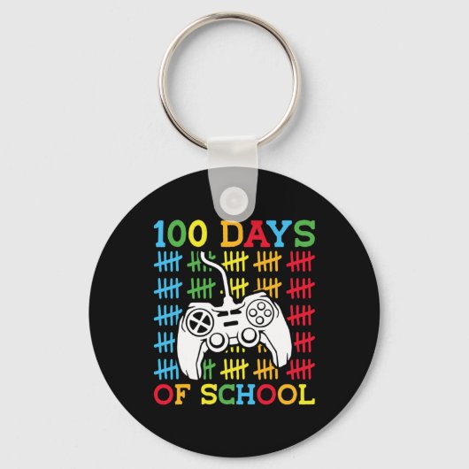 100 dagen schoolvideospellen Controller Gaming K Sleutelhanger (Voorkant)