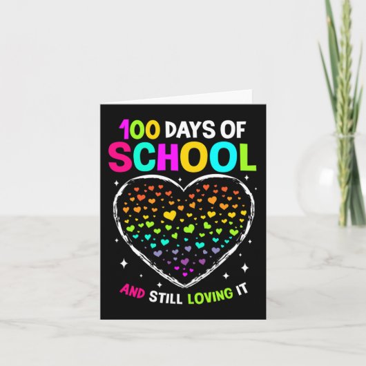 100 dagen schoolviering 100e dag van school B Kaart (Voorkant)