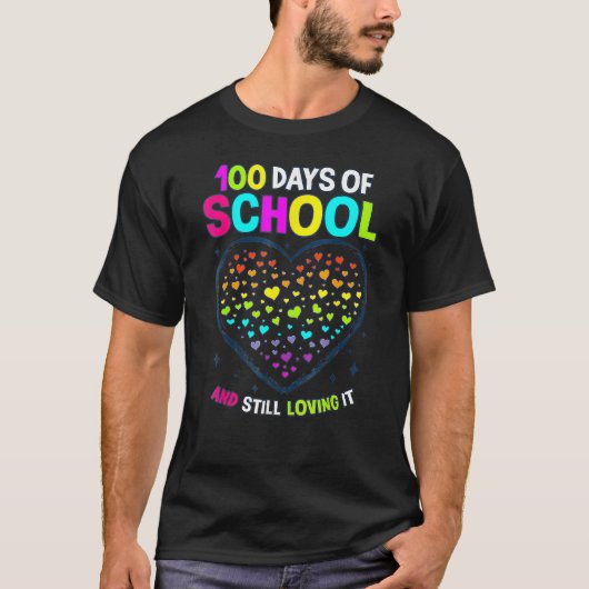 100 dagen schoolviering 100e dag van school B T-shirt (Voorkant)