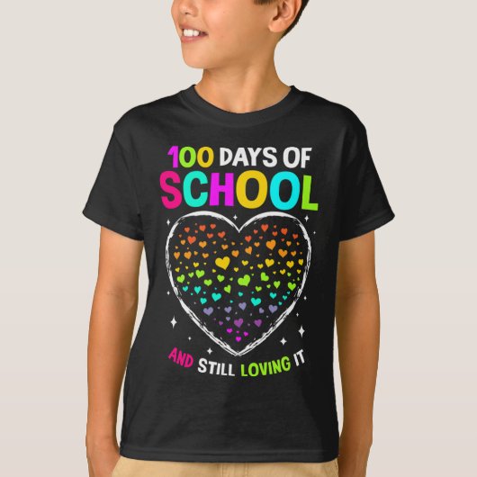 100 dagen schoolviering 100e dag van school B T-shirt (Voorkant)