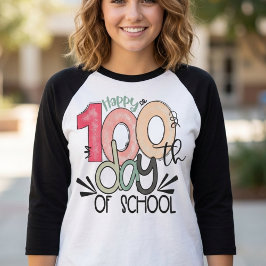 100 dagen schoolviering Basic mouw Raglan T-shirt