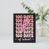 100 dagen schoolviering briefkaart (Staand voorkant)