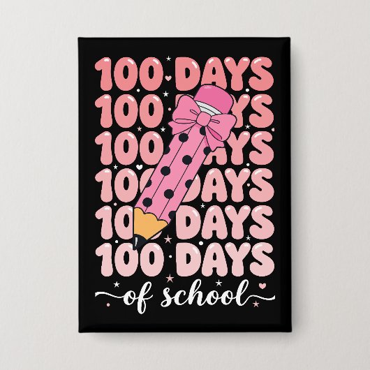 100 dagen schoolviering button (Voorkant)