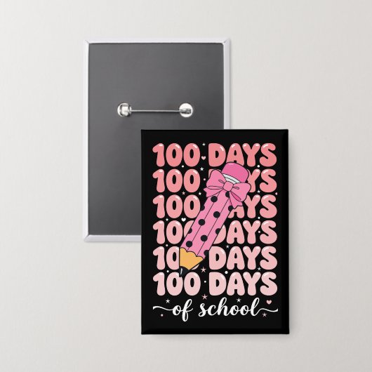 100 dagen schoolviering button (Voorkant / Achterkant)