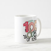 100 dagen schoolviering cadeau koffiemok (Voorkant rechts)