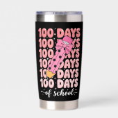100 dagen schoolviering geïsoleerde drinkbeker (Achterkant)